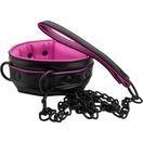 Bound to Please Pink &amp; Black Bondage Collar &amp; Leash additional 1
