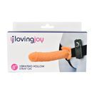 Loving Joy 8 Inch Vibrating Hollow Strap On Vanilla additional 4