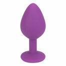 Loving Joy Jewelled Silicone Butt Plug Purple - Medium additional 4