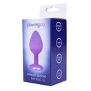 Loving Joy Jewelled Silicone Butt Plug Purple - Medium additional 1