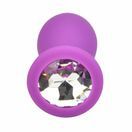 Loving Joy Jewelled Silicone Butt Plug Purple -Small additional 6