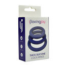 Loving Joy Thick Silicone Cock Rings 3 Pack additional 5