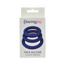 Loving Joy Thick Silicone Cock Rings 3 Pack additional 4