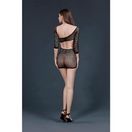 Moonlight Asymmetric Style Crochet Mini Dress Black One Size additional 2