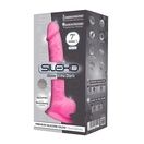 SilexD 7 inch Glow in the Dark Realistic Silicone Dual Density Dildo with Suction Cup and Balls Pink additional 2