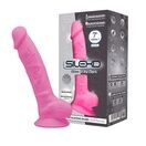 SilexD 7 inch Glow in the Dark Realistic Silicone Dual Density Dildo with Suction Cup and Balls Pink additional 3