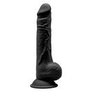 SilexD 9.5 inch Realistic Silicone Dual Density Dildo with Suction Cup with Balls Black additional 1