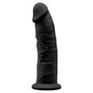 SilexD 9 inch Realistic Girthy Silicone Dual Density Dildo with Suction Cup Black additional 1