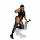 Moonlight Black Halter Suspender Bodystocking Plus Size additional 1