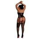Moonlight Black Halter Suspender Bodystocking Plus Size additional 5