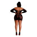 Moonlight Off the Shoulder Black Mini Dress Plus Size additional 2