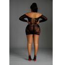 Moonlight Off the Shoulder Black Mini Dress Plus Size additional 4