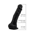 Loving Joy 7 Inch Realistic Silicone Dildo with Suction Cup and Balls Black additional 6