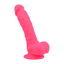 Loving Joy 8 Inch Realistic Silicone Dildo with Suction Cup and Balls Pink additional 3