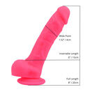 Loving Joy 8 Inch Realistic Silicone Dildo with Suction Cup and Balls Pink additional 5