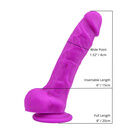 Loving Joy 8 Inch Realistic Silicone Dildo with Suction Cup and Balls Purple additional 5