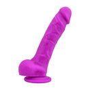 Loving Joy 8 Inch Realistic Silicone Dildo with Suction Cup and Balls Purple additional 1