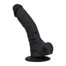 Loving Joy 9 Inch Realistic Silicone Dildo with Suction Cup and Balls Black additional 4