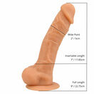 Loving Joy 9 Inch Realistic Silicone Dildo with Suction Cup and Balls Vanilla additional 5