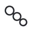 Loving Joy Thick Silicone Cock Rings 3 Pack Grey additional 2
