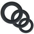Loving Joy Thick Silicone Cock Rings 3 Pack Grey additional 3