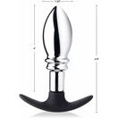 Master Series Dark Stopper Metal And Silicone Anal Plug additional 5