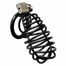 Rimba Black Metal Male Chastity Device With Padlock additional 1