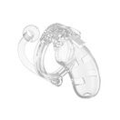 Shots Toys Man Cage 10  Male 3.5 Inch Clear Chastity Cage With Anal Plug additional 2