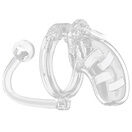 Shots Toys Man Cage 10  Male 3.5 Inch Clear Chastity Cage With Anal Plug additional 3