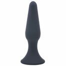 Medium Classic Black Silicone Butt Plug additional 1