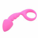 Pink Silicone Curved Comfort Butt Plug additional 1