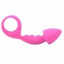 Pink Silicone Curved Comfort Butt Plug additional 3