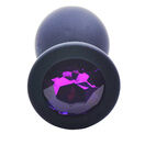 Large Black Jewelled Silicone Butt Plug additional 4