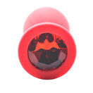Large Red Jewelled Silicone Butt Plug additional 4