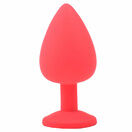 Large Red Jewelled Silicone Butt Plug additional 3