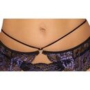 Cottelli Collection Cottelli Lilac and Black Lace Suspender Set additional 3