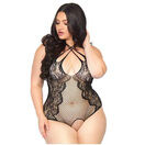 Leg Avenue Plus Size Net and Lace Crotchless Body additional 1