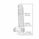 Loving Joy 6 Inch Dildo with Balls Clear additional 8