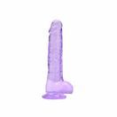 Loving Joy 8 Inch Dildo with Balls Purple additional 3