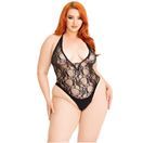 Leg Avenue Floral Lace Deep-V Teddy Plus Size additional 1