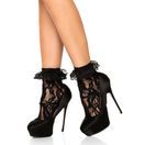 Leg Avenue Lace Ankle Socks with Ruffle Trim additional 1