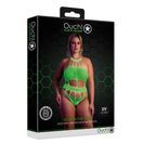Cut Out Thong Bodysuit Neon Green Plus Size additional 2