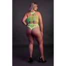 Cut Out Thong Bodysuit Neon Green Plus Size additional 5
