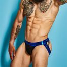 C4M Desire Jockstrap Blue Leatherette additional 5