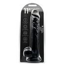 Loving Joy 11 Inch Dildo with Balls Black additional 4