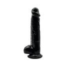 Loving Joy 8 Inch Dildo with Balls Black additional 1