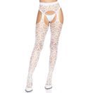 Leg Avenue Heart Net Suspender Tights White additional 1