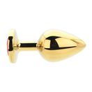 Toosh Gold Metal Butt Plug Large Red Stone additional 3