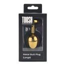 Toosh Gold Metal Butt Plug Large Red Stone additional 7