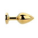 Toosh Gold Metal Butt Plug Medium Clear Stone additional 4